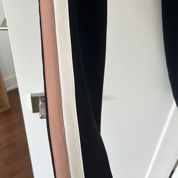 Wilfred Darontal Stripe Pants Black with White/Beige Detail Size 8 - Picture 5 of 9